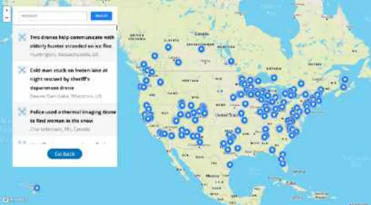 DJI Drone Rescues Mapped interactive map showing search and rescue events that used DJI drones