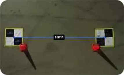SkyeBrowse video-based 3D model measuring the GCP2 to GCP3 line (Location 2)