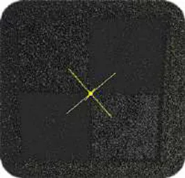 Zoomed Leica BLK360 point cloud of a ground control point center selected with the Pic-Point method