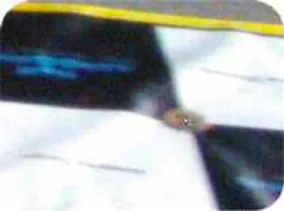 Zoomed, pixelated Leica BLK3D image of a ground control point center