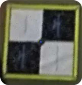 Zoomed SkyeBrowse point cloud of a checkerboard ground control point from the 45 foot AGL flight